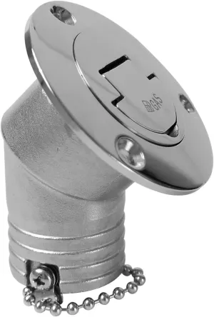 1-1/2"(38mm) Gas Boat Deck Fill/Filler with Keyless Cap Fit for Boat Yacht Caravan, 316 Stainless Steel