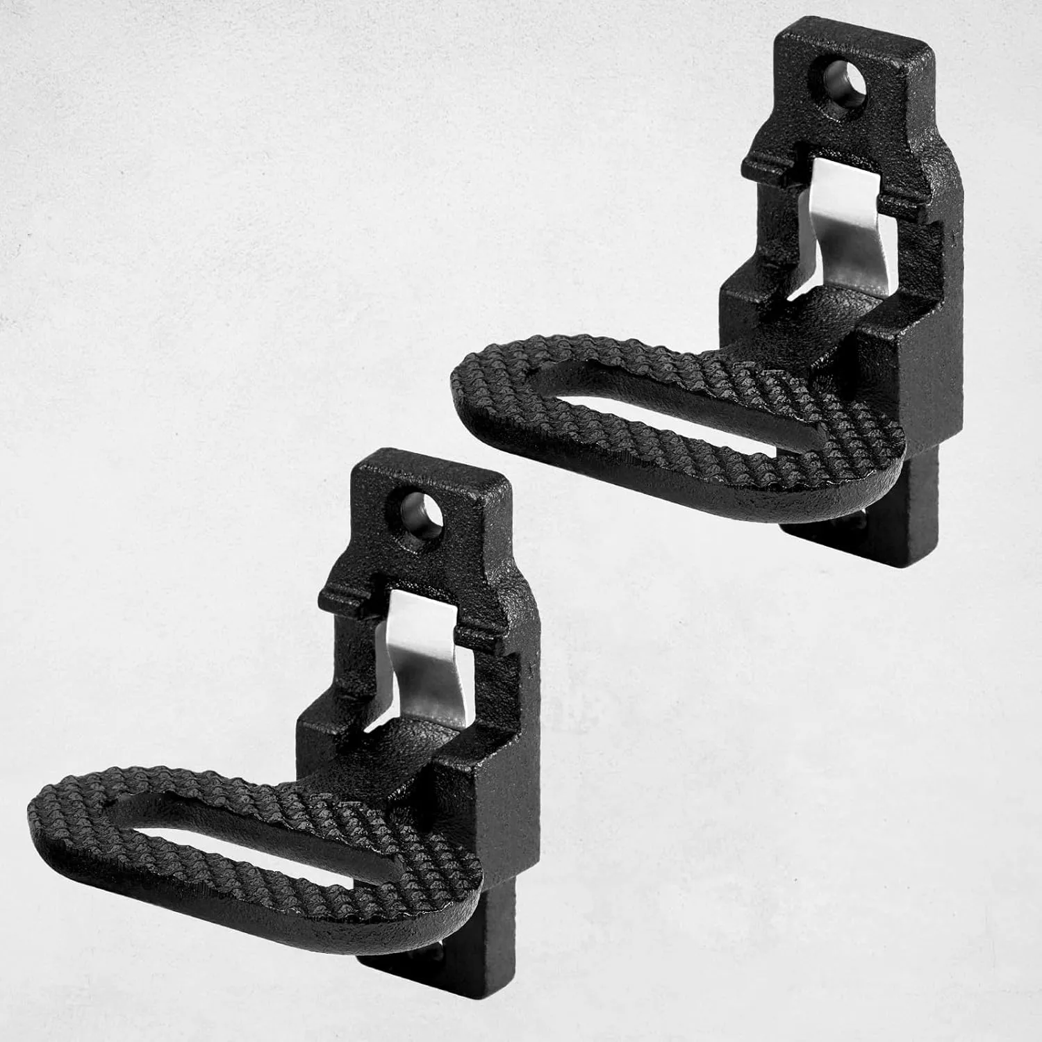 2 Pack Folding Safety Step,Black, E-Coat Steel Heavy-Duty Fold Down Utility Body Step Grab flip-up Handle Step for Truck,Trailers, Busses, Boat, RV, Camper, and Other Vehicles