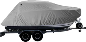 20-22ft Heavy Duty Waterproof Boat Cover 600d Sun Protection Tear-Resistant Large Boat Cover Speedboats, Fishing Ski Boats Towable Boat Cover