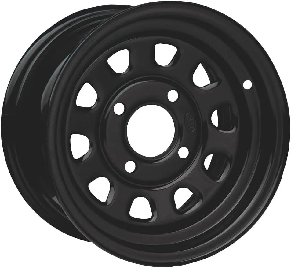 4/110 ITP Steel Wheel 12x7 2.0   5.0 Black for Honda TRX 300P FOURTRAX 1988-2000