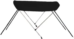 7.6 oz Black 2 Bow Round Tube Boat Bimini TOP Sunshade Compatible for STACER 359 SEASPRITE 2013-2017