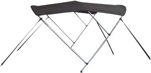 7.6 oz Charcoal Grey 3 Bow Round Tube Boat Bimini TOP Sunshade Compatible for STACER 429 PROLINE Angler 2013-2017