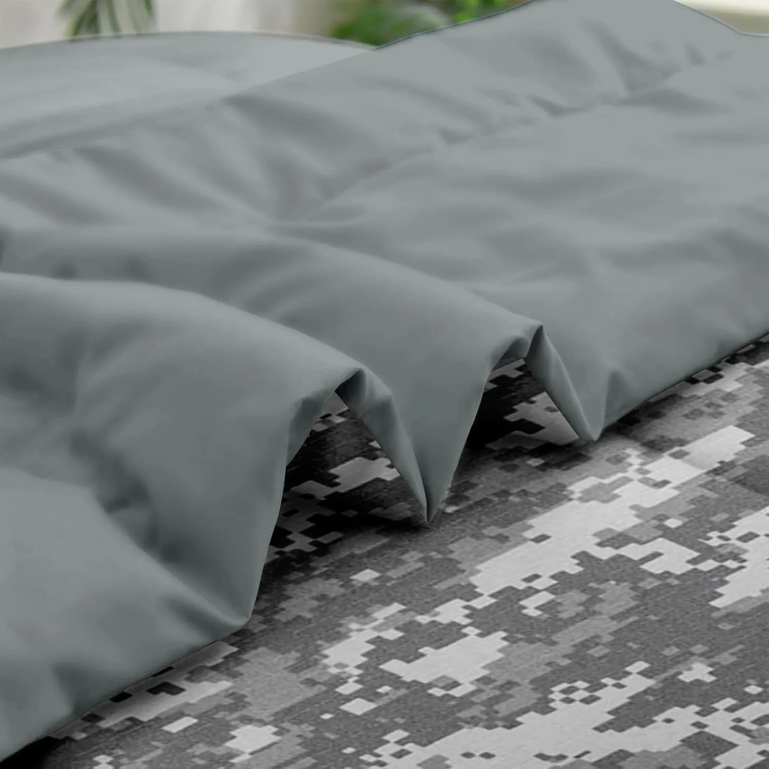 7Pcs Comforter Set Full Size, Army Camouflage Camo Military, Decor Bedroom Gray Navy Brown Us Bedding for Kids and Adults with Bed Flat Fitted Sheet Pillowcases