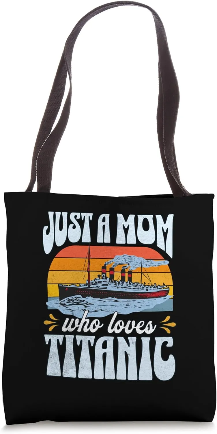 A Mom Who Loves The Titanic Vintage RMS Cruise Ship Family Tote Bag