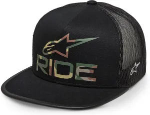 Alpinestars 1214-81713-10-OS: Ride 4.0 Camo Trucker Hat Black