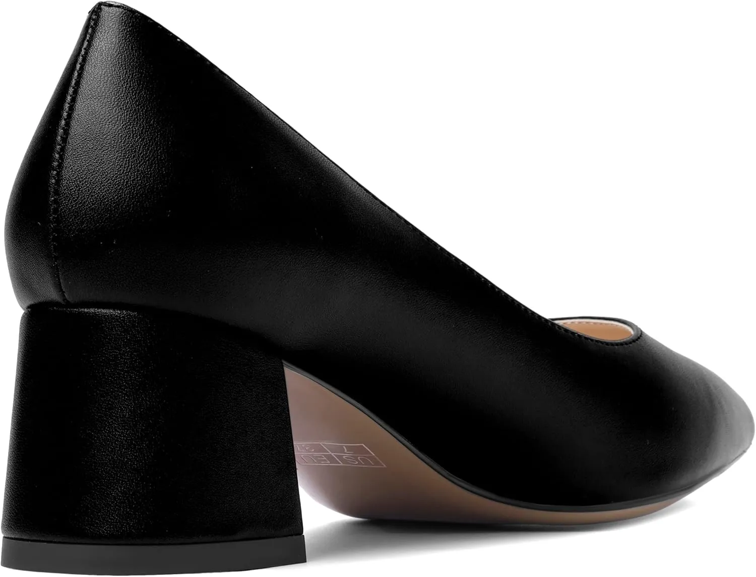 AMBELIGHT Womens Pointed Toe Casual Block Office Matte Slip On Chunky Low Heel Pumps Shoes 2 Inch