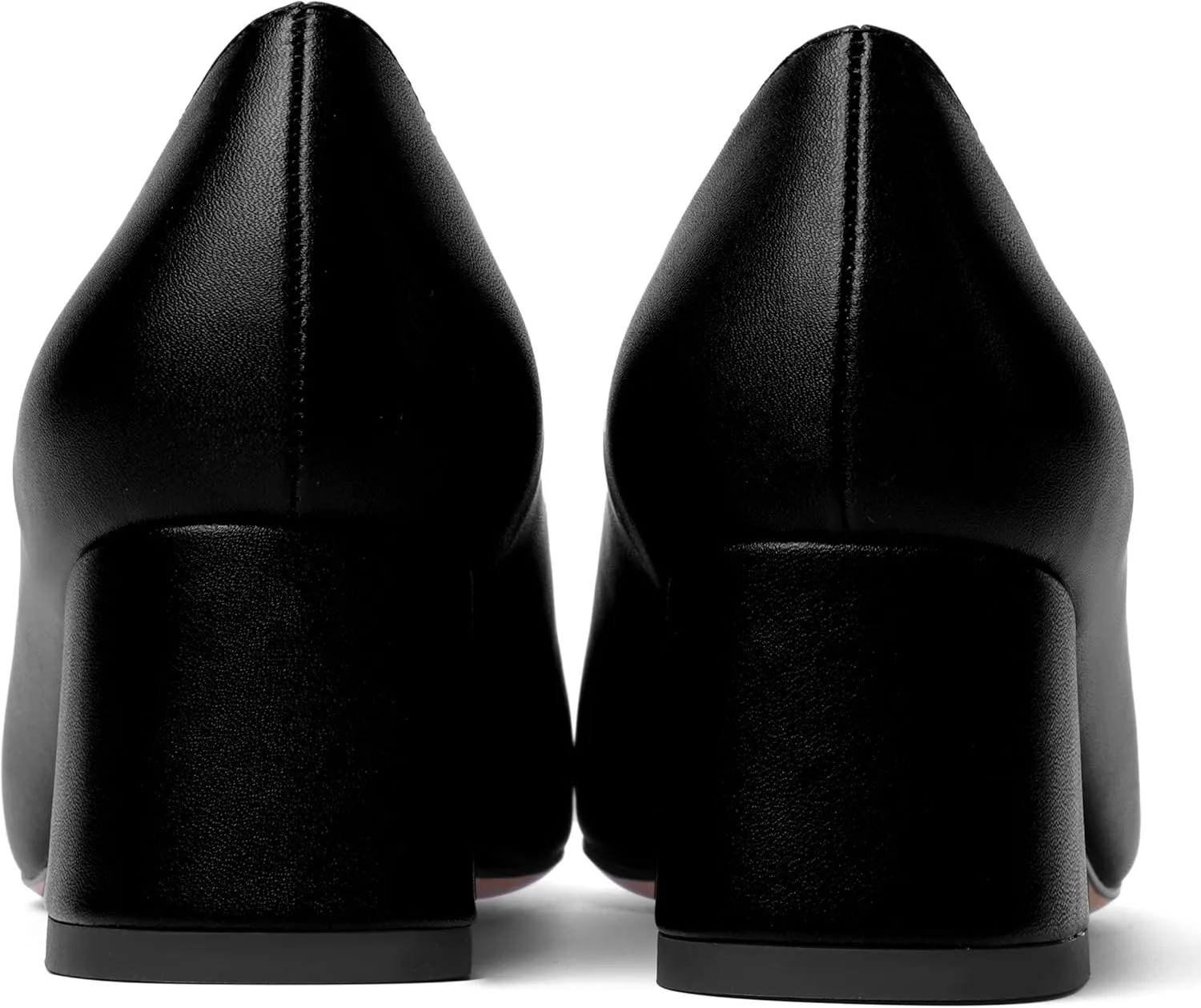 AMBELIGHT Womens Pointed Toe Casual Block Office Matte Slip On Chunky Low Heel Pumps Shoes 2 Inch