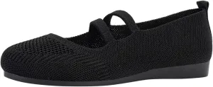 AMDBEL Flats Shoes Women Dressy Comfortable Women's Ballet Flats Shoes Crochet Knit Mesh Round Toe Slip Casual Ballet Flats