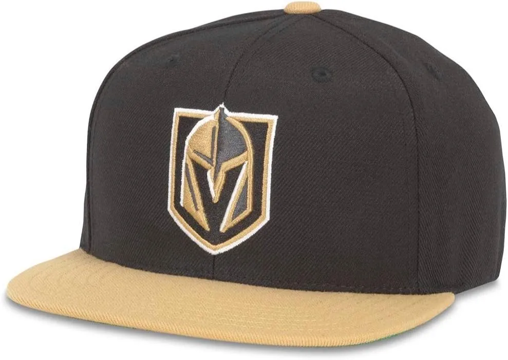 AMERICAN NEEDLE 400 Series NHL Team Hat, Las Vegas Golden Knights, Black/Gold (400A1V-VGK)