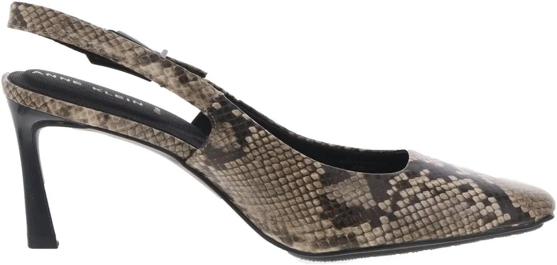 Anne Klein Womens Snake Print Slingback Heels