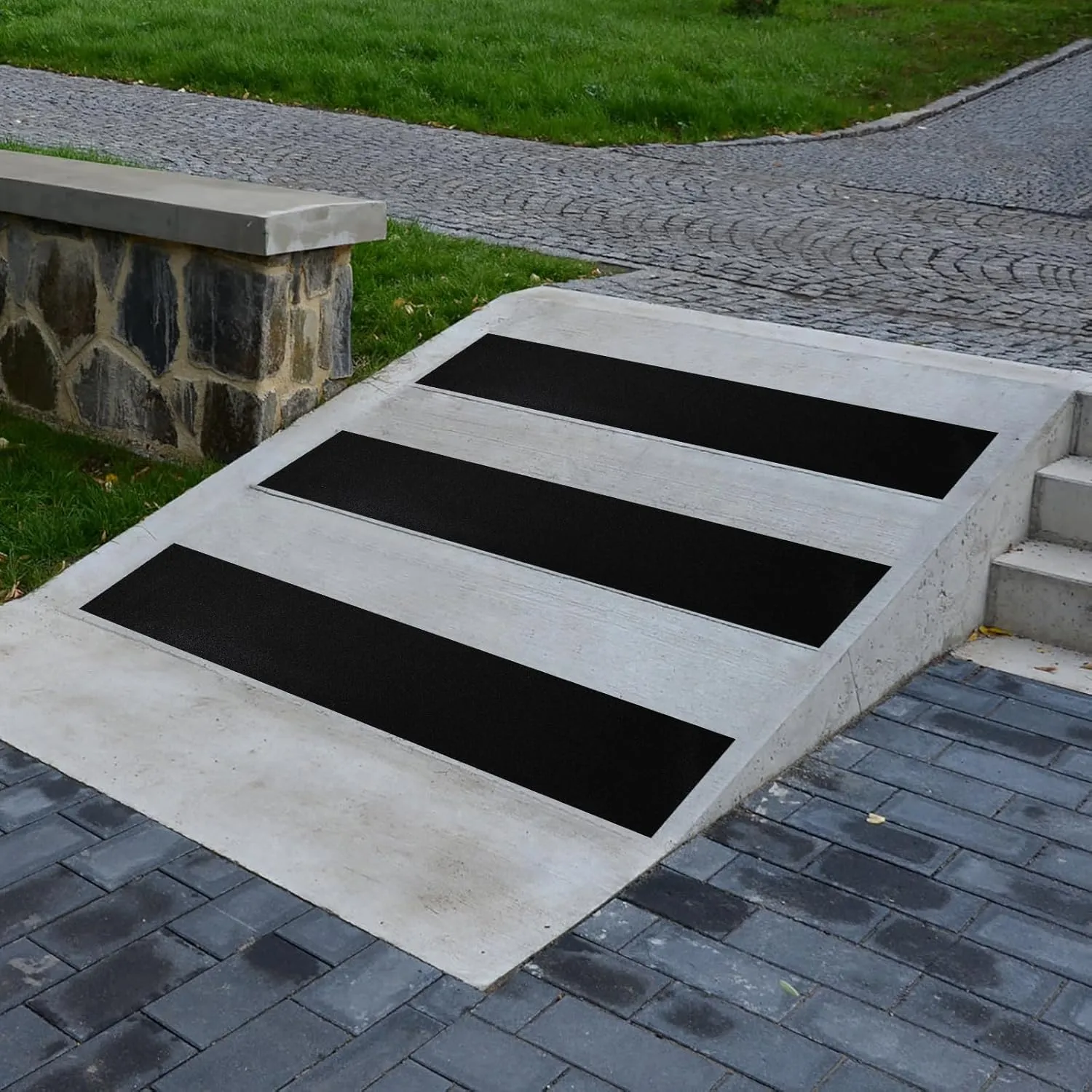 Anti Slip Tape Black - 12Inch x 30FT Non Skid Ramp for Outdoor, High Traction Abrasive Adhesive Anti Slip for Stairs Step