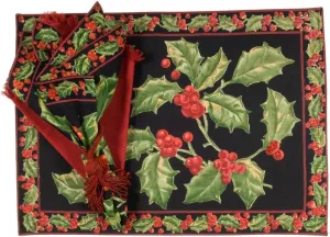 April Cornell Placemats, Carole Black, Set of 4