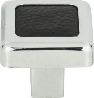 Atlas Homewares 3149-BL 1-1/4-Inch Paradigm Collection Cabinet Knob, Black Leather