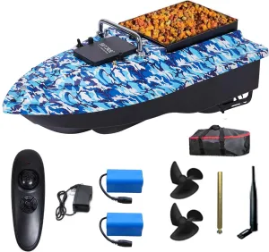 Bait Boat, RC Bait Boat, 546-Yard Range Remote Control, 4.4lb Loading Capacity, Dual Motor & Battery System | Long-Range Fishing Bait for Serious Anglers