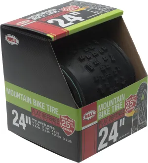 Bell 7091038 Flat Defense Mountain Bike Tire, 24" x 1.75-2.125", Black, 24" x 1.75 - 2.25", Black - 24" x 1.75 - 2.25"