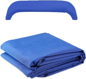 Bimini Top Fabric Replacement Canvas Canopy，3 Bow Bimini Top Cover for Boat with Storage Boot,600 D Anti-UV Waterproof Bimini Top Canopy Without Frame