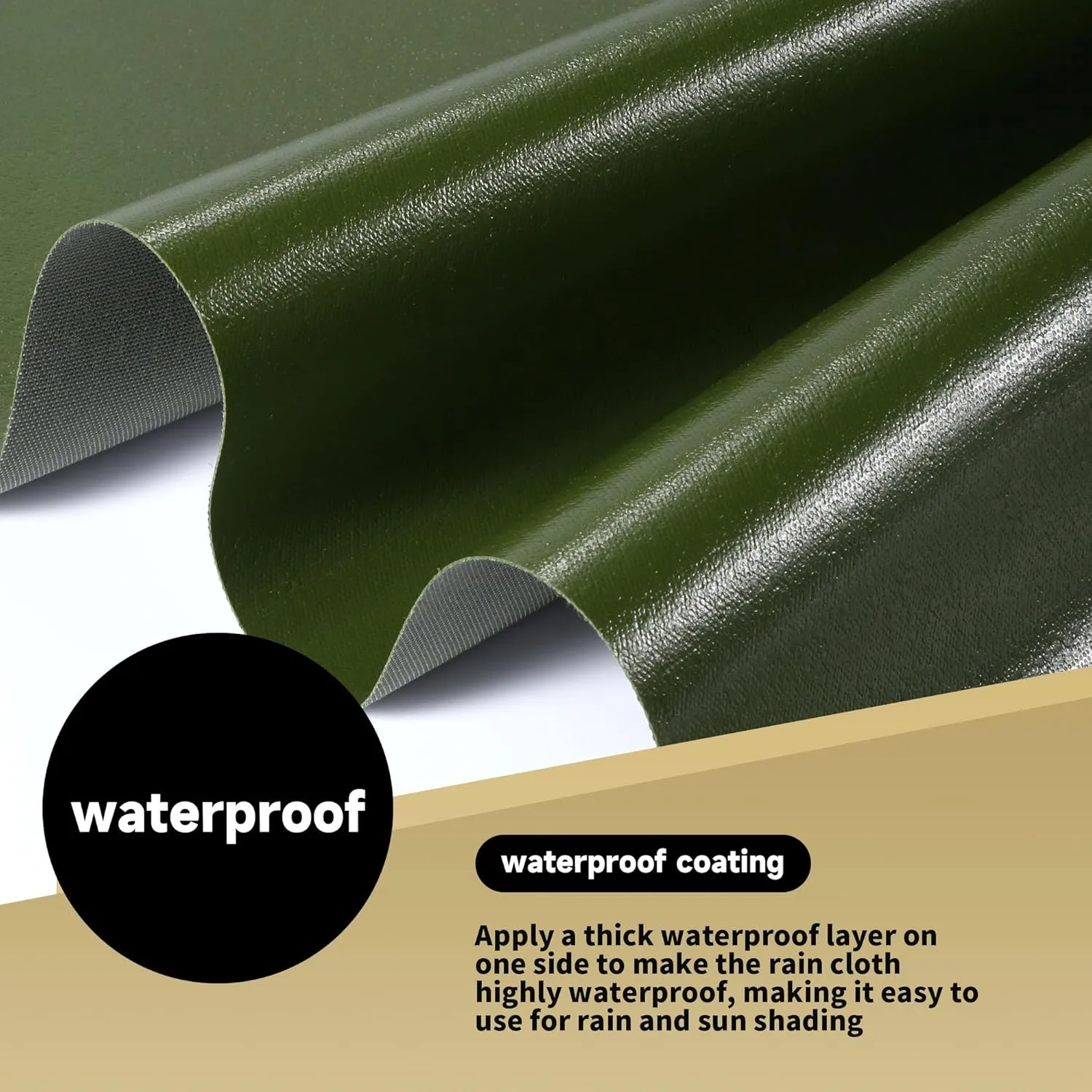 Black 8x10 feet 22 Mil Heavy Duty Organic Silicone Coating Waterproof Tarps,Tear Resistant Tarpaulin with Grommets&Reinforced Edges,for Outdoor Camping, Pool,Boat