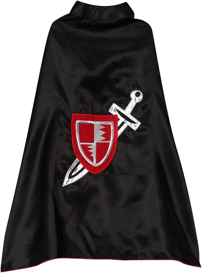 Black Knight Sword Shield 24" Cape