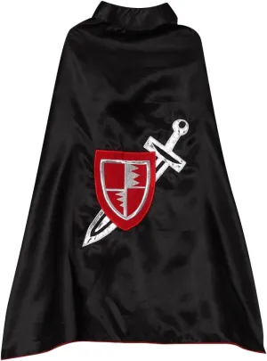 Black Knight Sword Shield 24" Cape