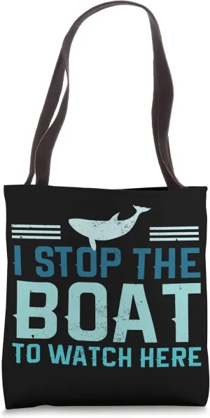 blue whale watching cetacean Tote Bag