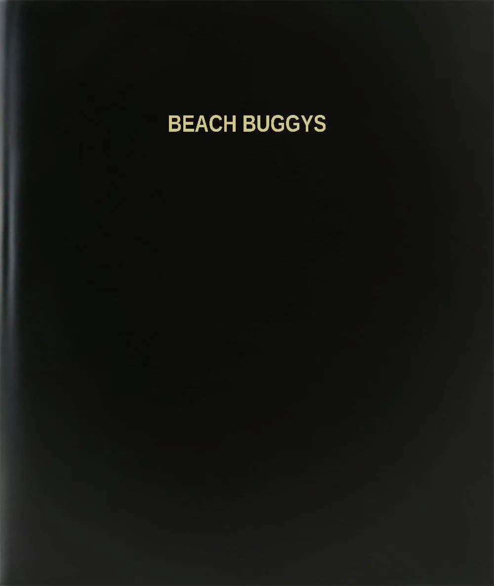 BookFactory Beach Buggys Log Book/Journal/Logbook - 120 Page, 8.5''x11'', Black Hardbound (XLog-120-7CS-A-L-Black(Beach Buggys Log Book))
