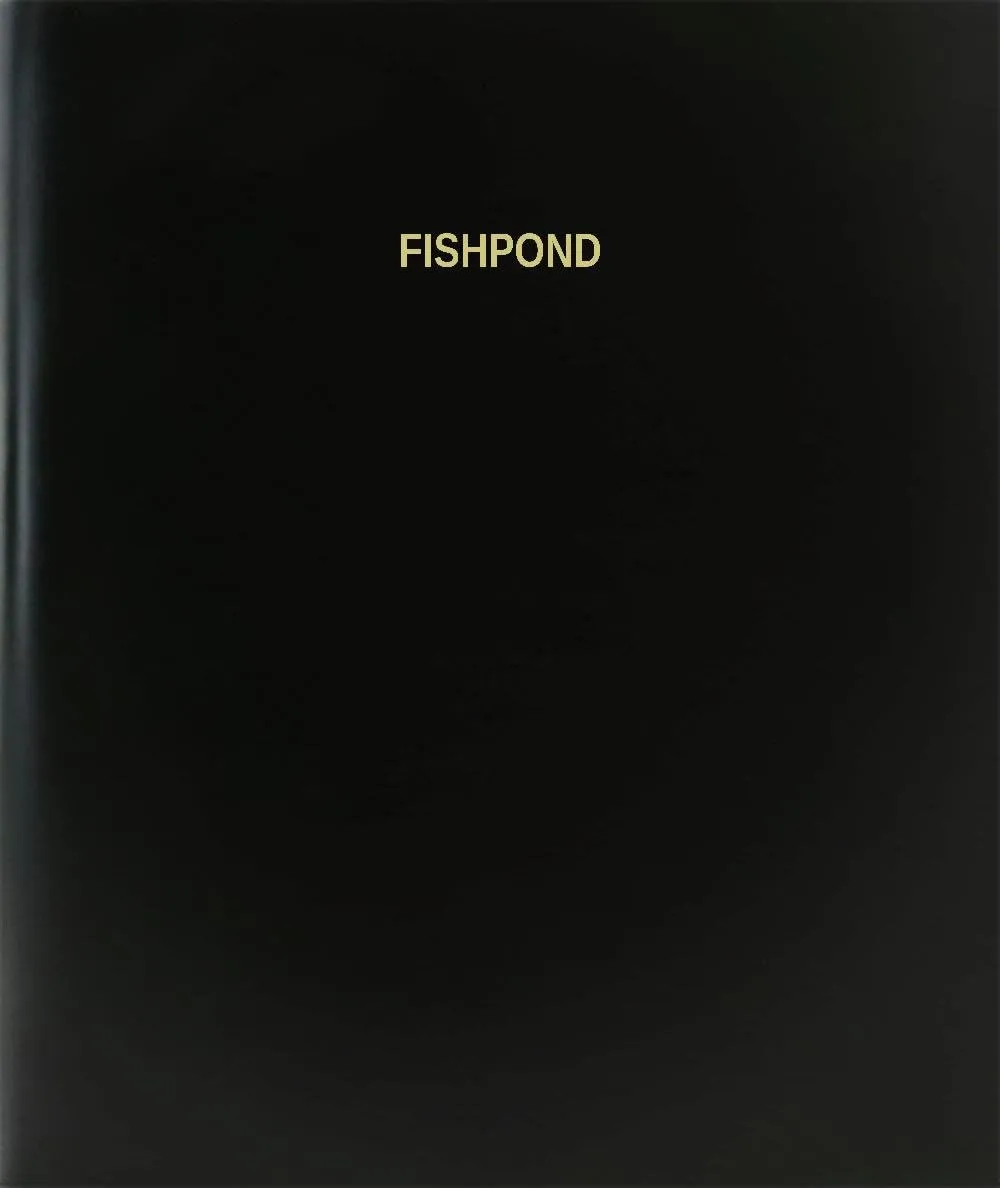 BookFactory Fishpond Log Book/Journal/Logbook - 120 Page, 8.5''x11'', Black Hardbound (XLog-120-7CS-A-L-Black(Fishpond Log Book))