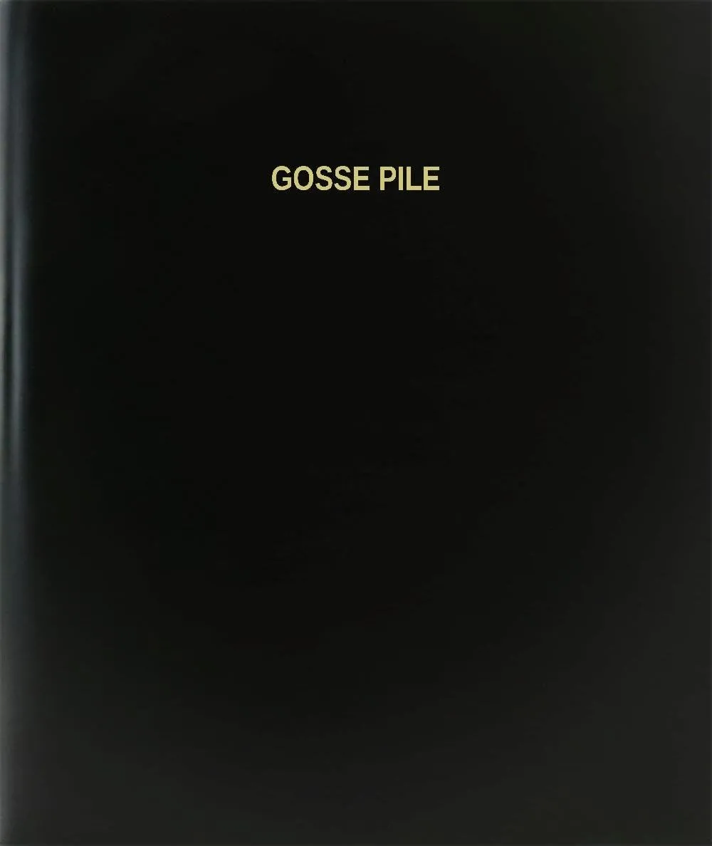 BookFactory Gosse Pile Log Book/Journal/Logbook - 120 Page, 8.5''x11'', Black Hardbound (XLog-120-7CS-A-L-Black(Gosse Pile Log Book))