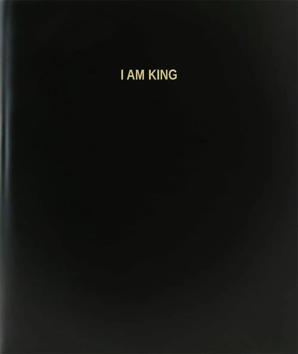 BookFactory I Am King Log Book/Journal/Logbook - 120 Page, 8.5''x11'', Black Hardbound (XLog-120-7CS-A-L-Black(I Am King Log Book))