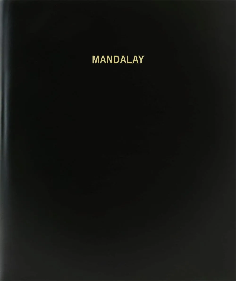 BookFactory Mandalay Log Book/Journal/Logbook - 120 Page, 8.5''x11'', Black Hardbound (XLog-120-7CS-A-L-Black(Mandalay Log Book))