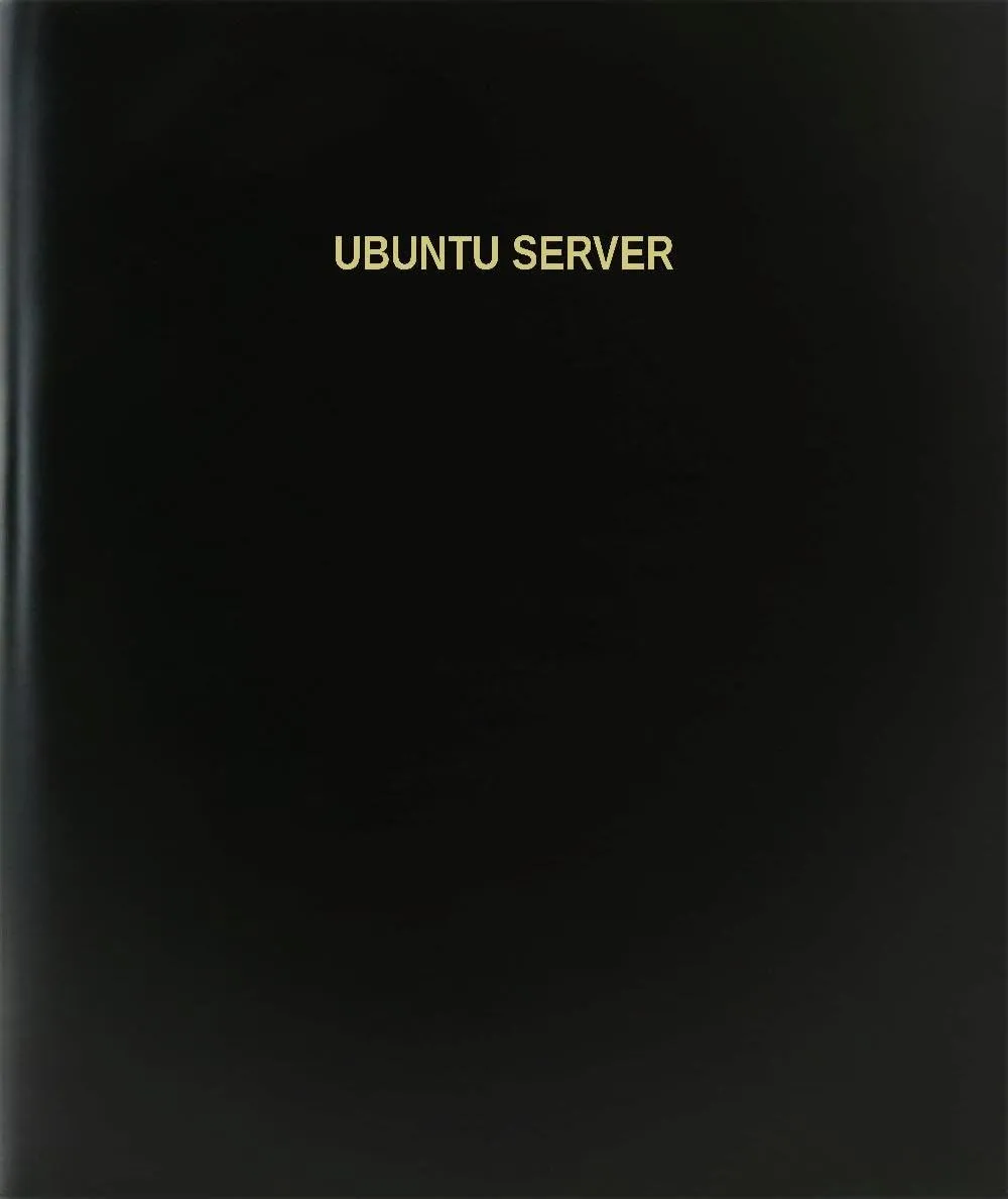 BookFactory Ubuntu Server Log Book/Journal/Logbook - 120 Page, 8.5''x11'', Black Hardbound (XLog-120-7CS-A-L-Black(Ubuntu Server Log Book))