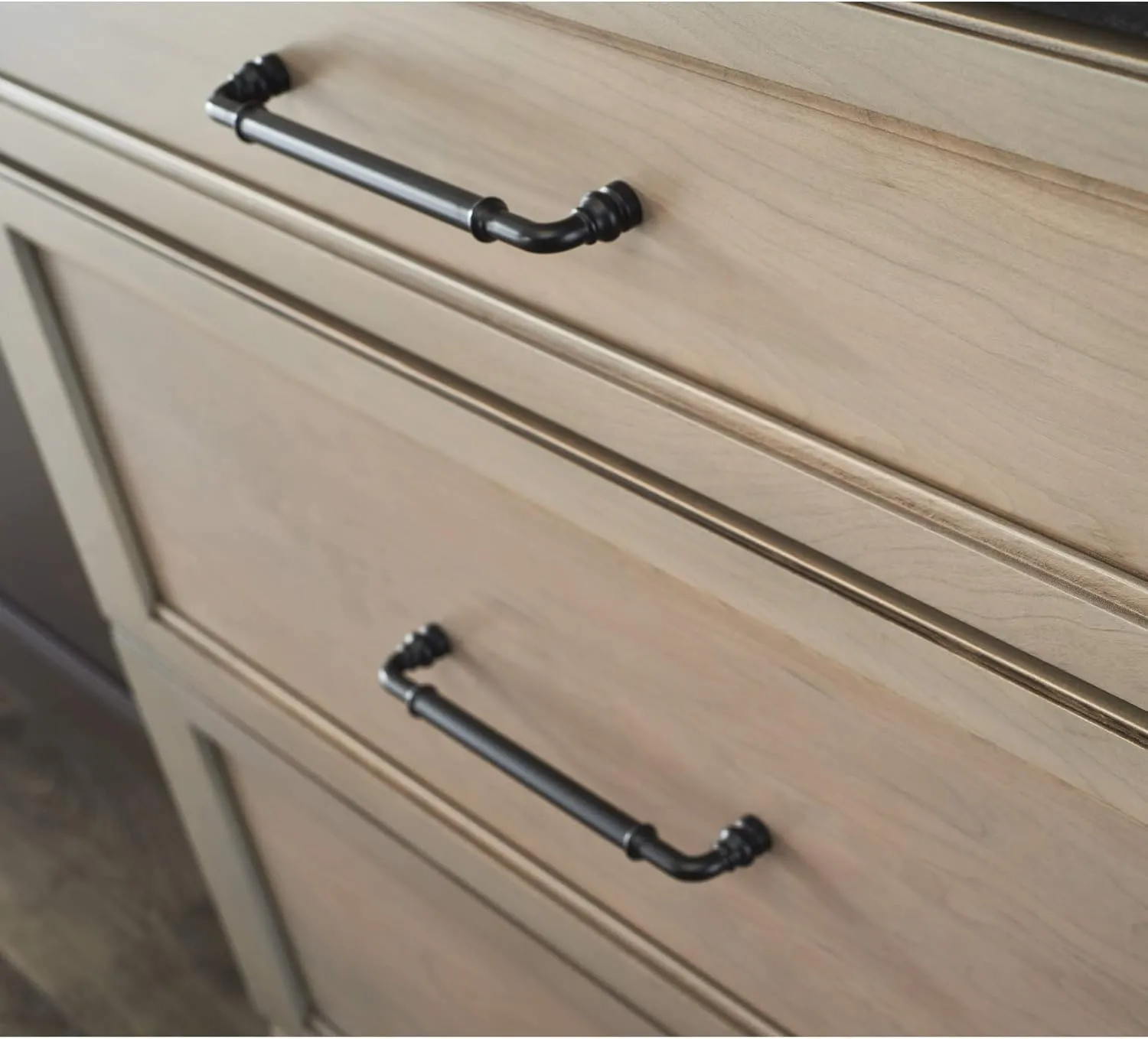 Brixton Cabinet Pull - 12" Center-to-Center in Flat Black