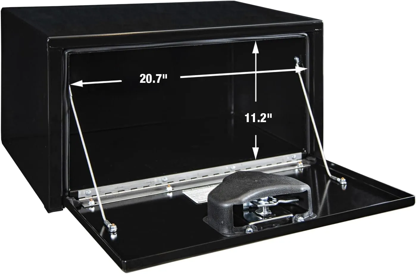 Buyers Products 1703300 Black Steel Underbody Truck Box, 14 x 16 x 24 Inch, Made In The USA, 14 Ga Black Steel Trailer/Truck Bed Tool Box, Weather-Resistant, Locking T-Latch
