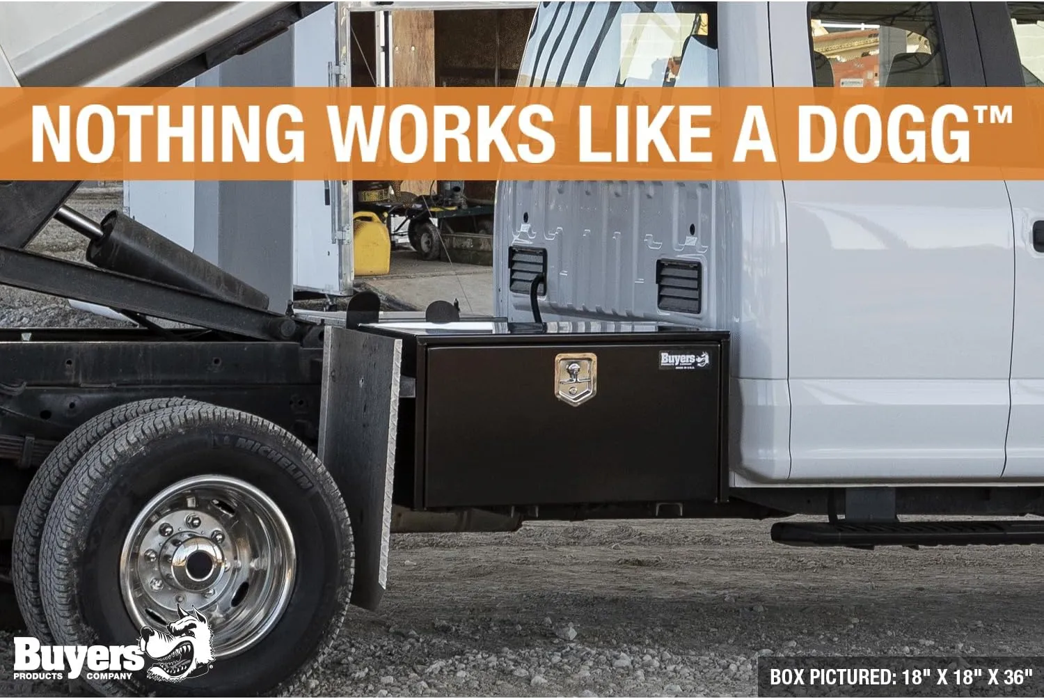 Buyers Products 1703300 Black Steel Underbody Truck Box, 14 x 16 x 24 Inch, Made In The USA, 14 Ga Black Steel Trailer/Truck Bed Tool Box, Weather-Resistant, Locking T-Latch