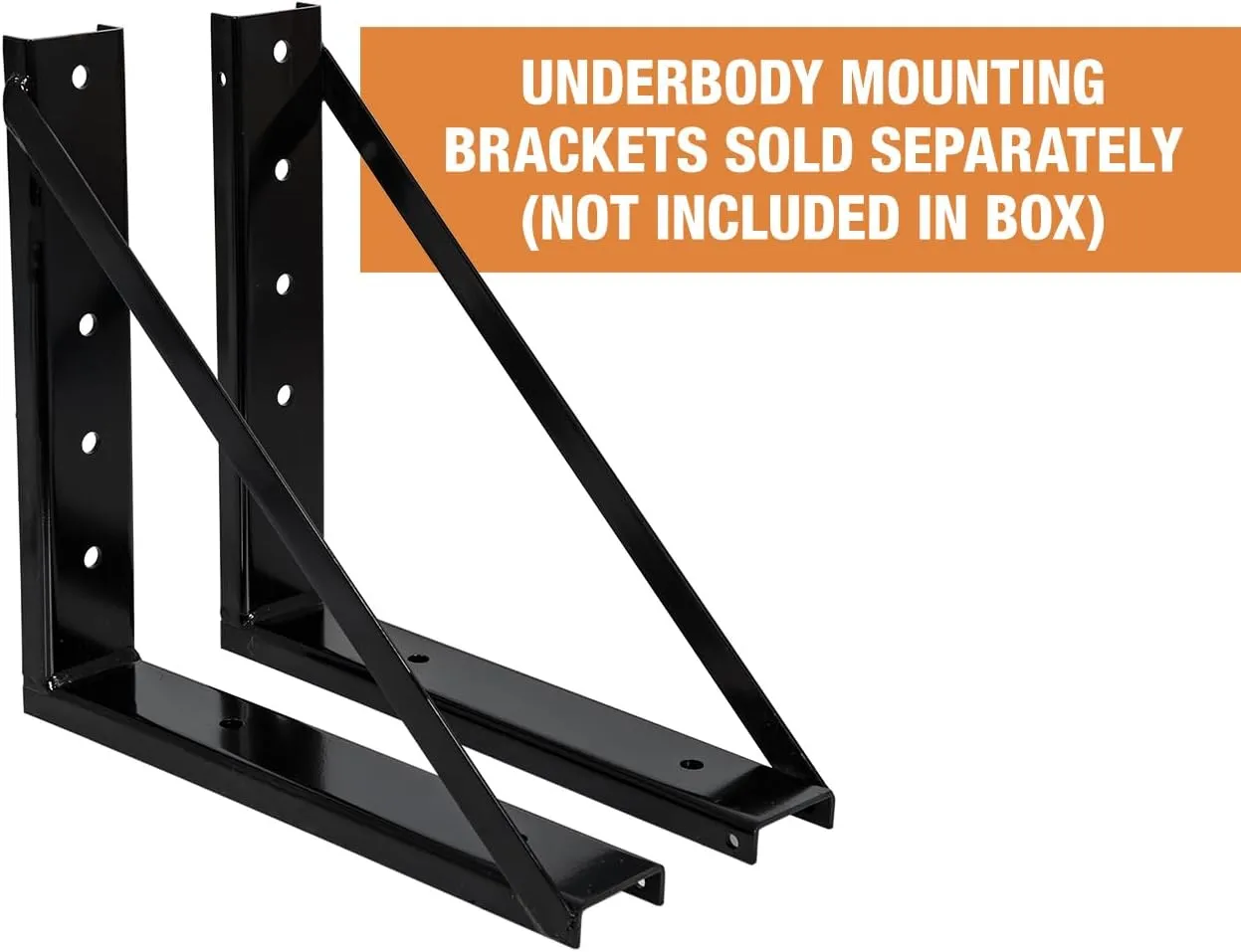 Buyers Products 1703300 Black Steel Underbody Truck Box, 14 x 16 x 24 Inch, Made In The USA, 14 Ga Black Steel Trailer/Truck Bed Tool Box, Weather-Resistant, Locking T-Latch