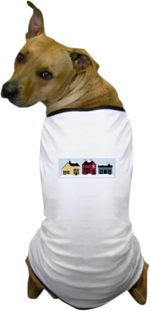 CafePress Primitive Country Houses Dog T Shirt Dog T-Shirt, Pet Clothing, Funny Dog Costume