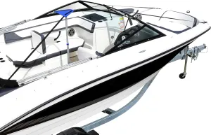 Camco Boat Cover Support Kit | Features an Easy-to-Use Telescoping Design, an Adjustable Height from 30-Inches to 50-Inches, and 50-Foot Nylon Strap Assembly (41970)