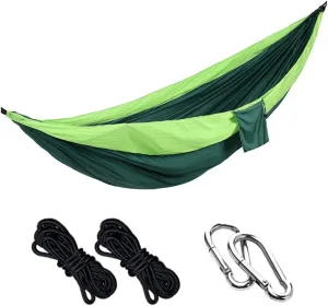 Camping Hammock,Nylon Portable Swing Hammock with Storage Bag & Accessories for Outdoor Travel Hiking Camping