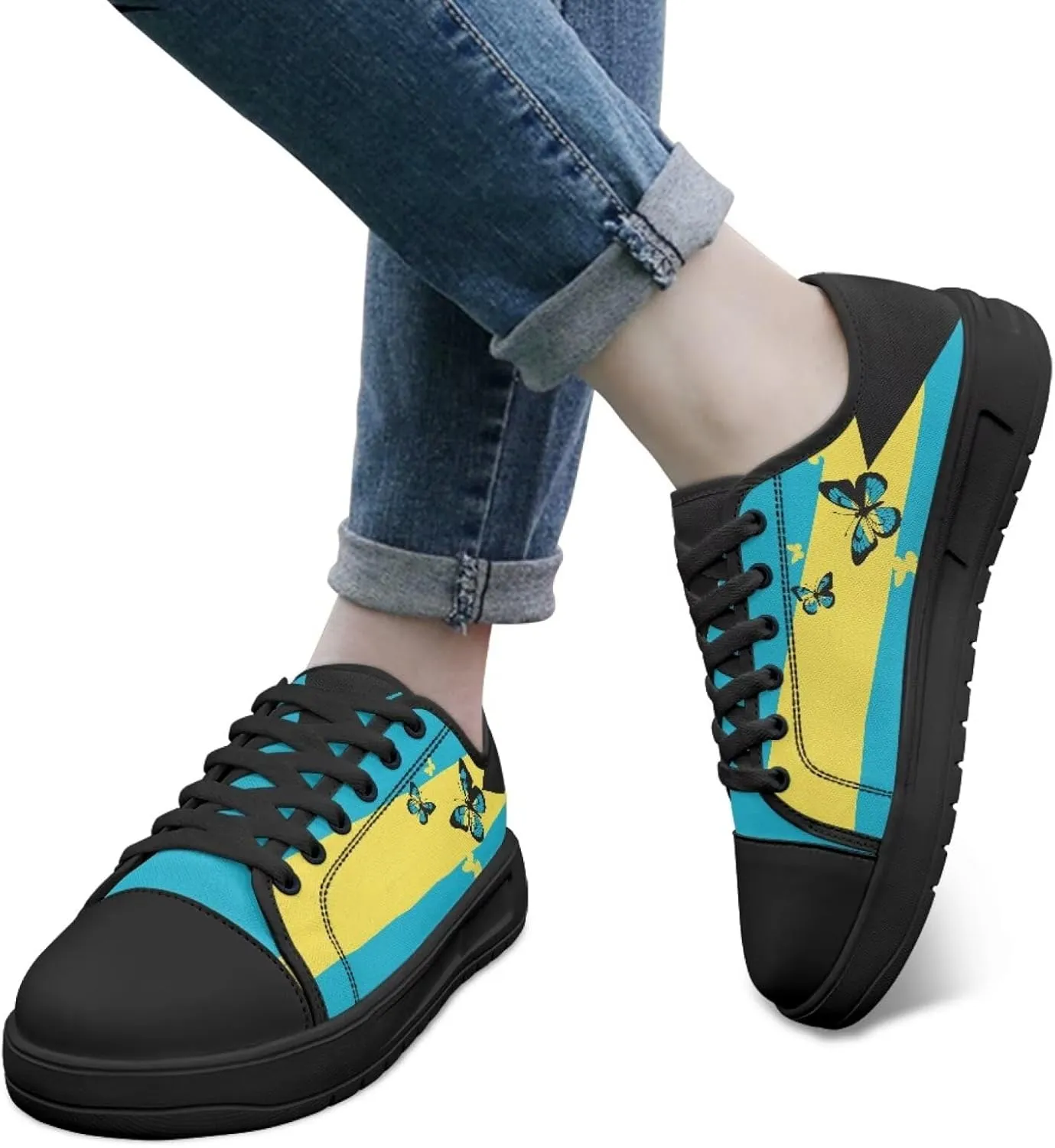 Canvas Shoes for Women Platform Sneakers Slip on Lace-up Walking Flats Outdoor Lightweight Tennis Shoe