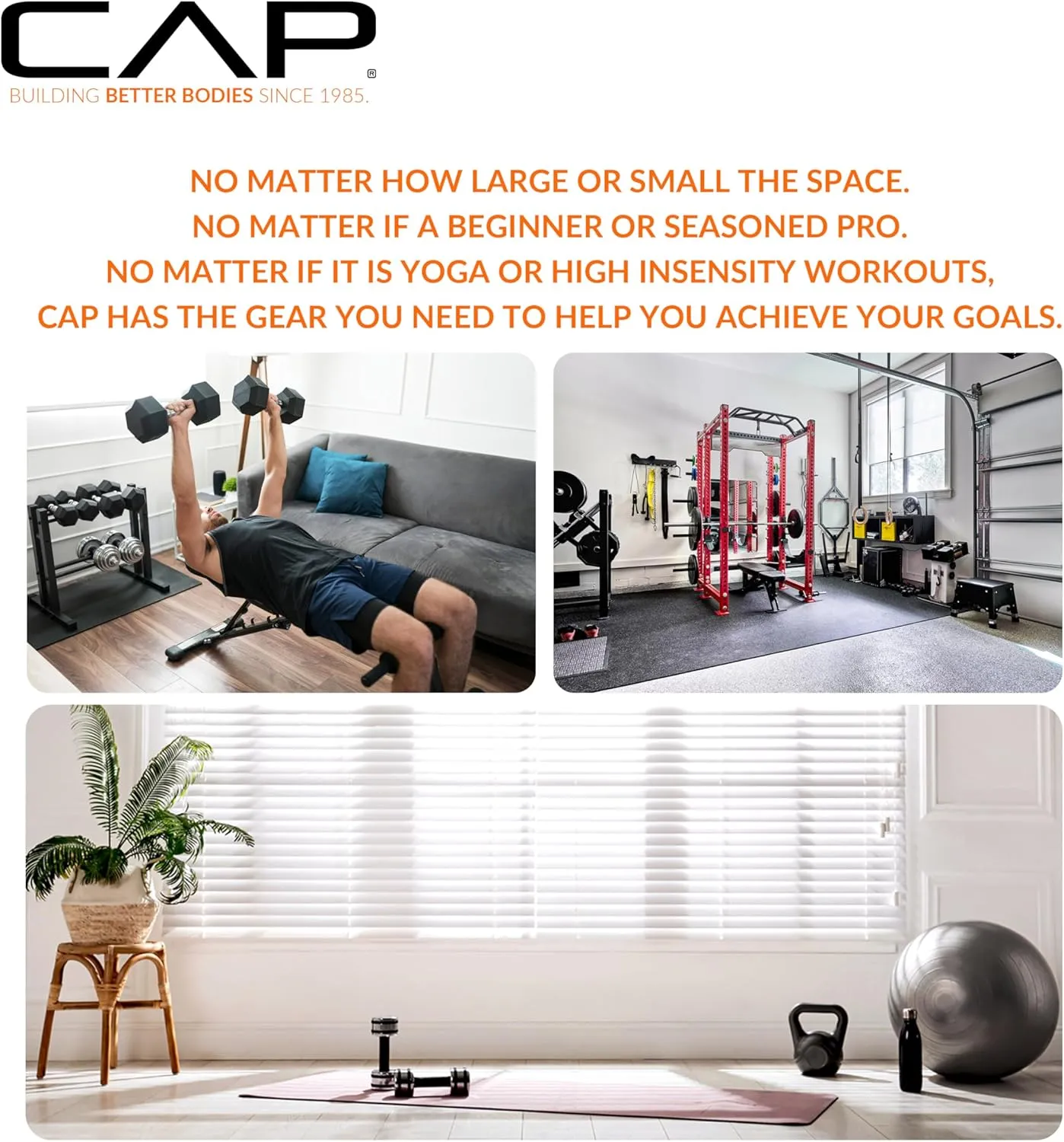 CAP Barbell Black Cast Iron Kettlebell Single or Set | 10-80 Lbs