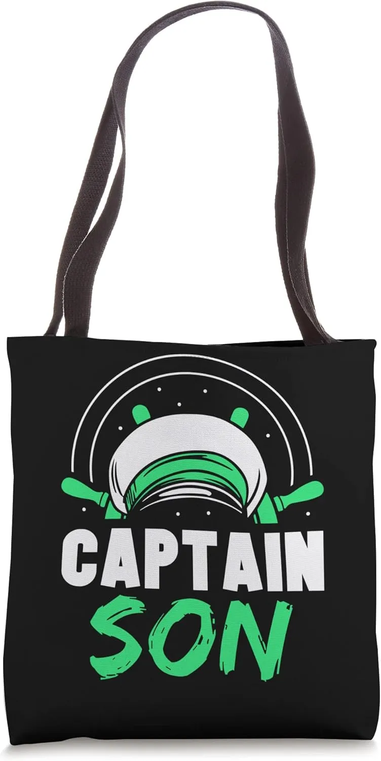 Captain Son Skipper Yacht Ship Boat Tote Bag