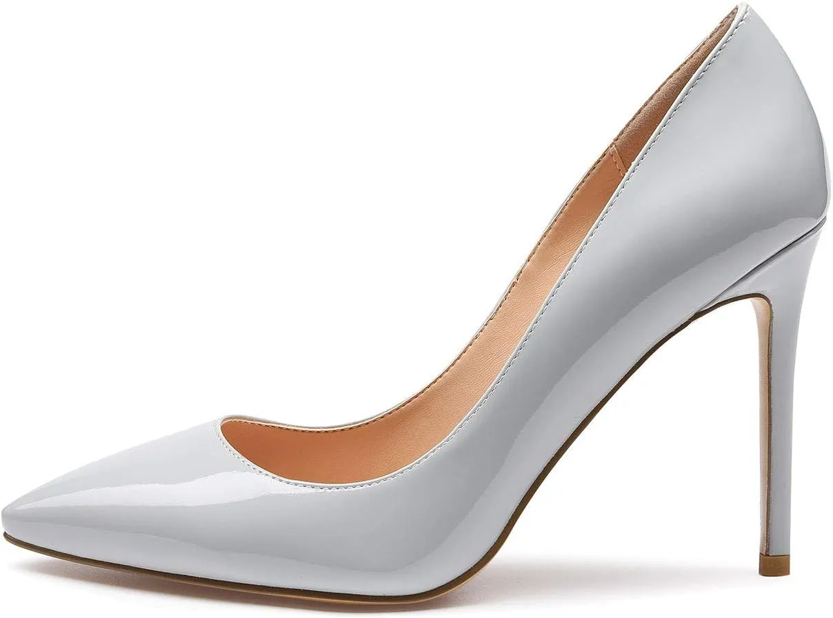 Castamere Womens High Heels Pointed-Toe Slip-on Stilettos Pumps 4Inch Heel Shoes