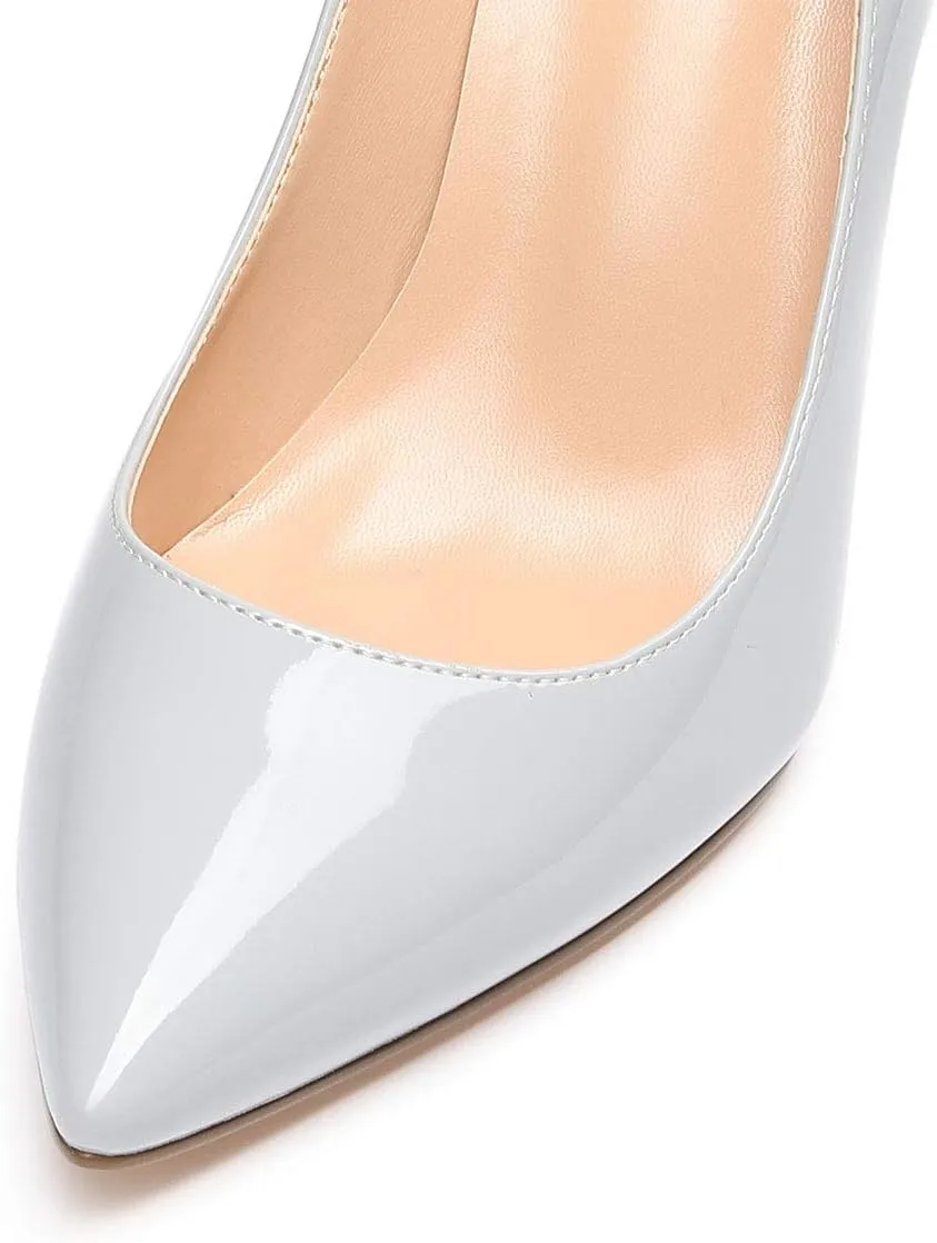 Castamere Womens High Heels Pointed-Toe Slip-on Stilettos Pumps 4Inch Heel Shoes
