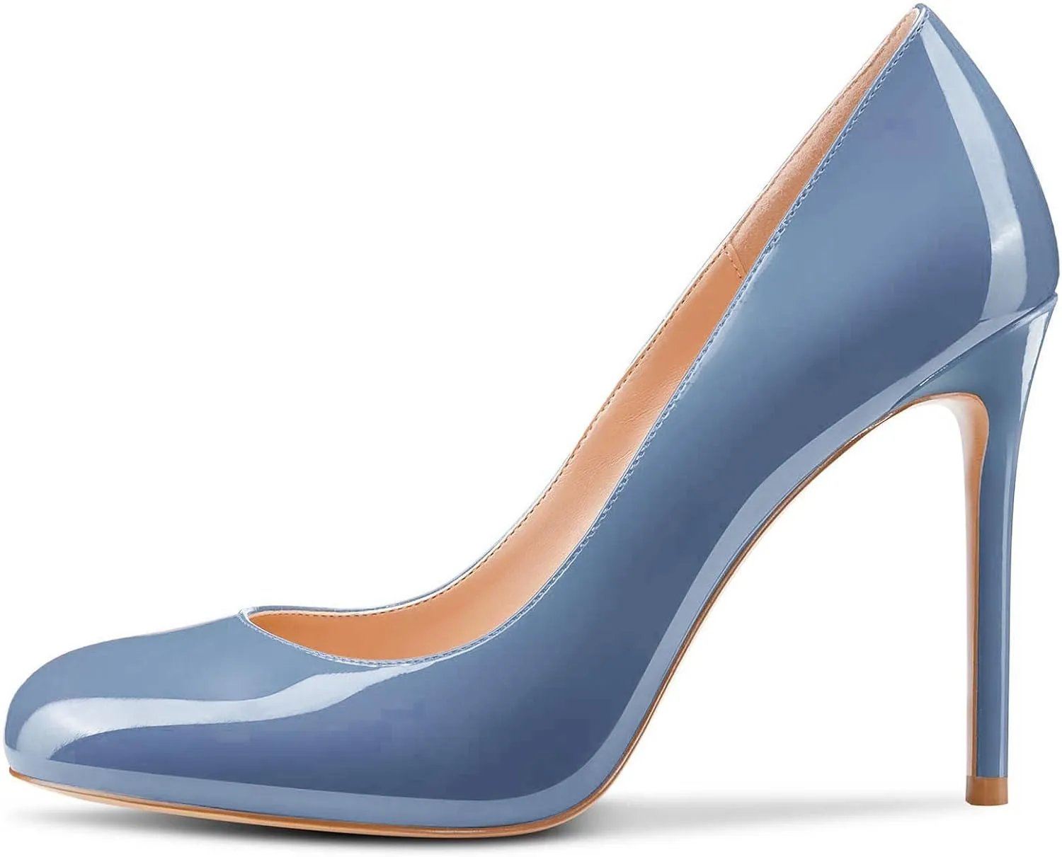 Castamere Womens High Heels Round Toe Slip-On Pumps Stilettos 10CM
