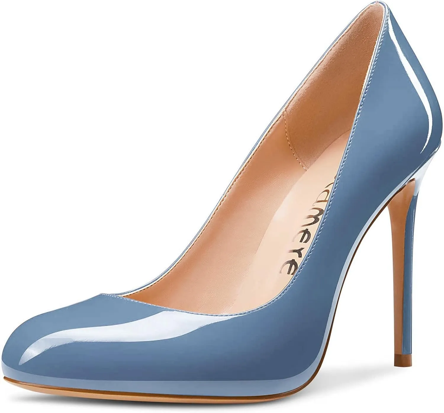 Castamere Womens High Heels Round Toe Slip-On Pumps Stilettos 10CM