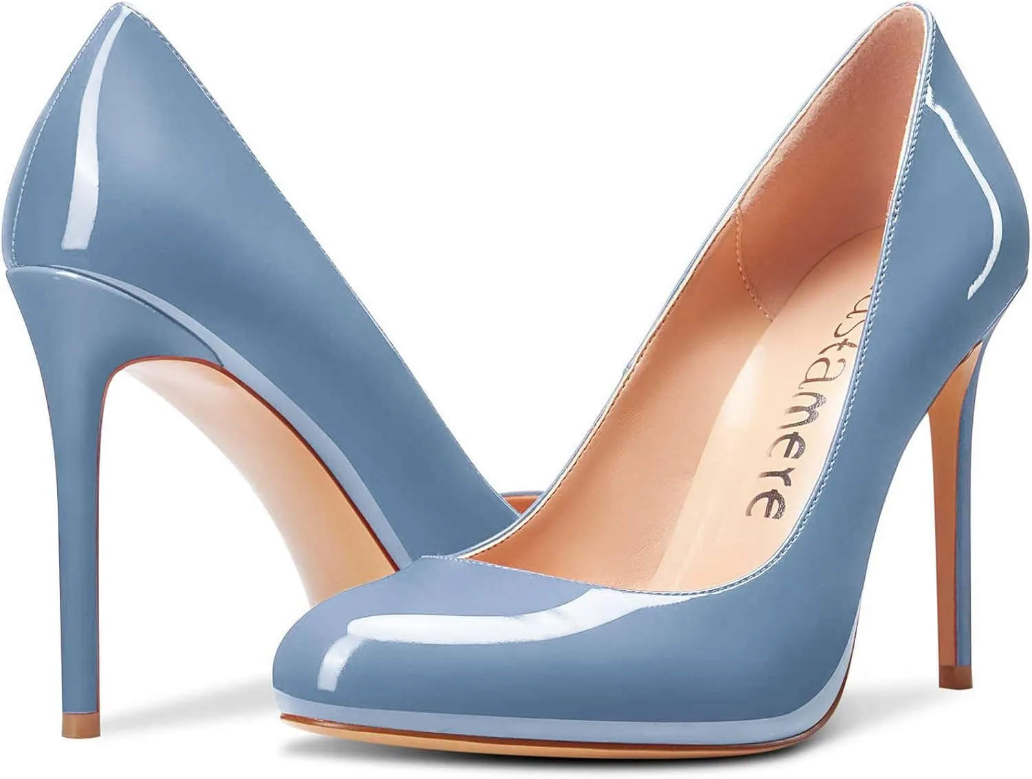 Castamere Womens High Heels Round Toe Slip-On Pumps Stilettos 10CM