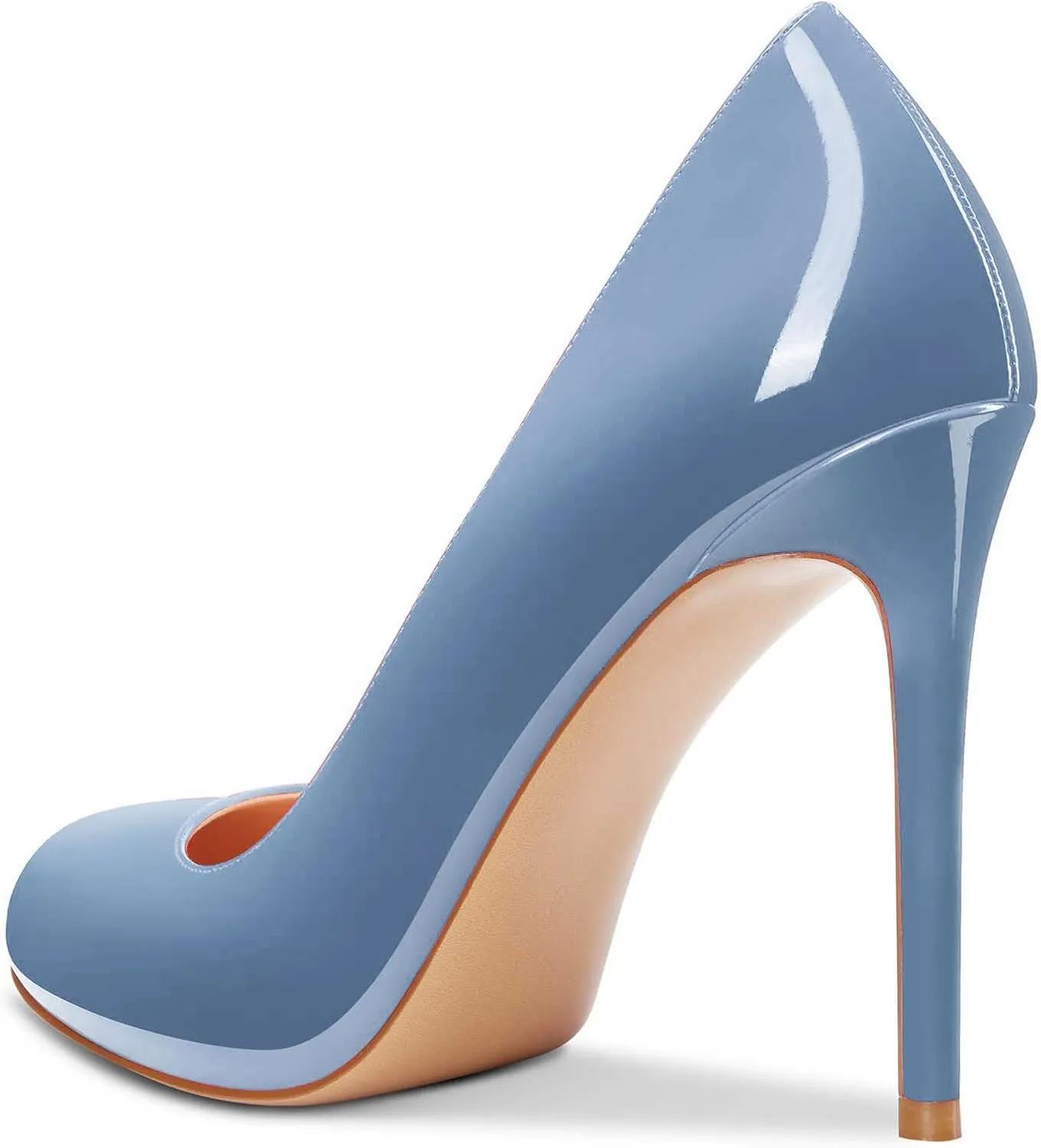 Castamere Womens High Heels Round Toe Slip-On Pumps Stilettos 10CM