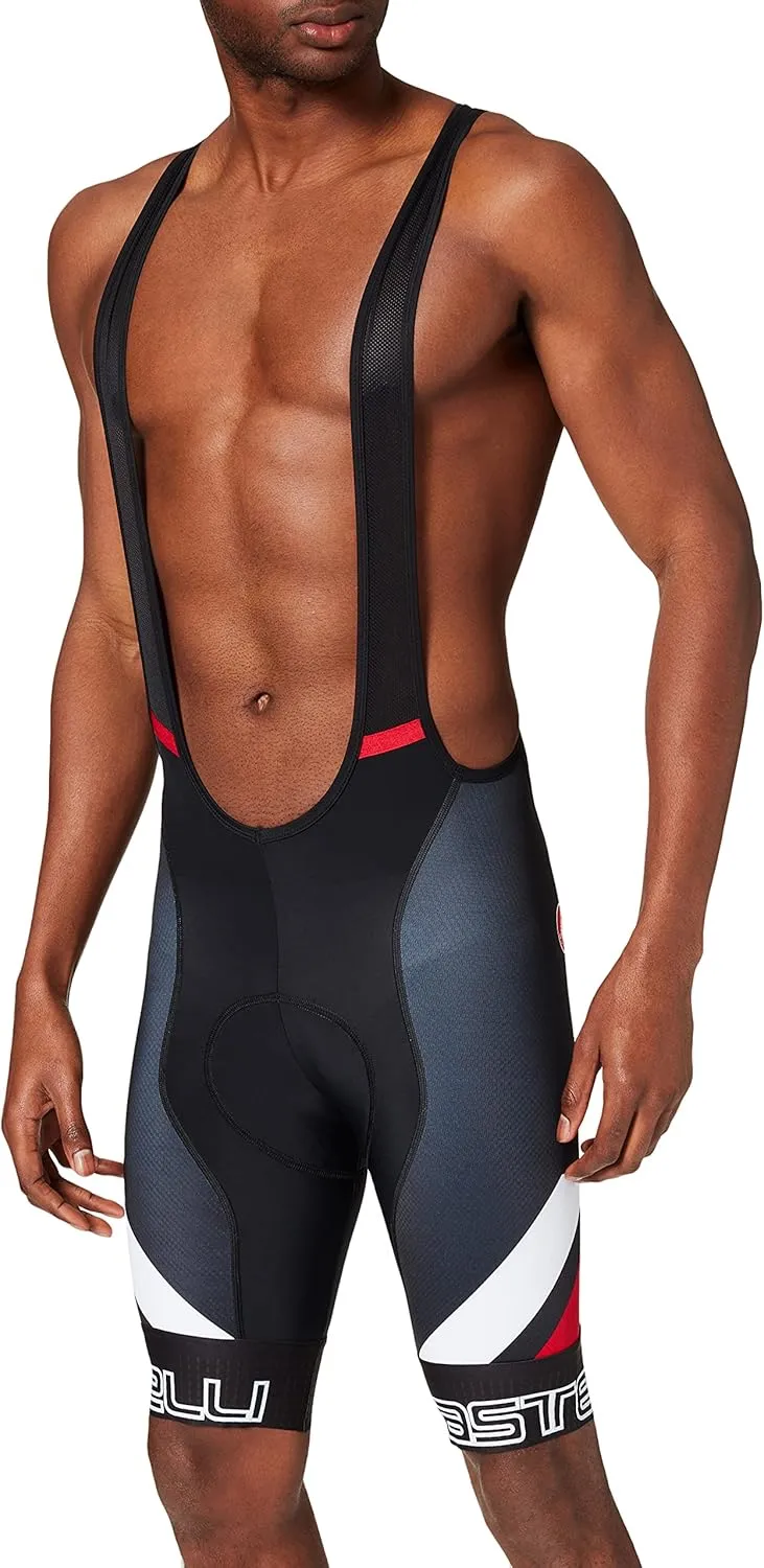 Castelli Competizione Kit Bib Short - Men's Black/White/Red, M