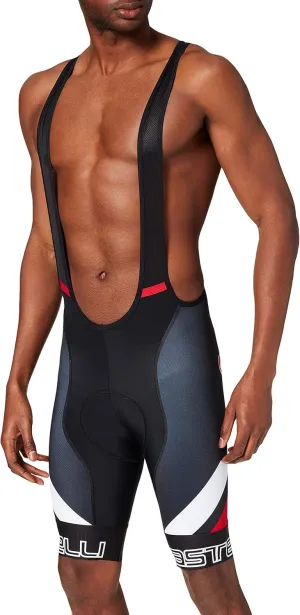 Castelli Competizione Kit Bib Short - Men's Black/White/Red, M