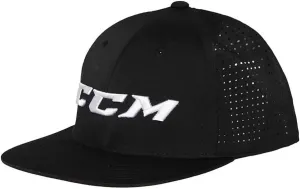 CCM Hockey Big Logo Flat Brip Cap - Black - Youth, black