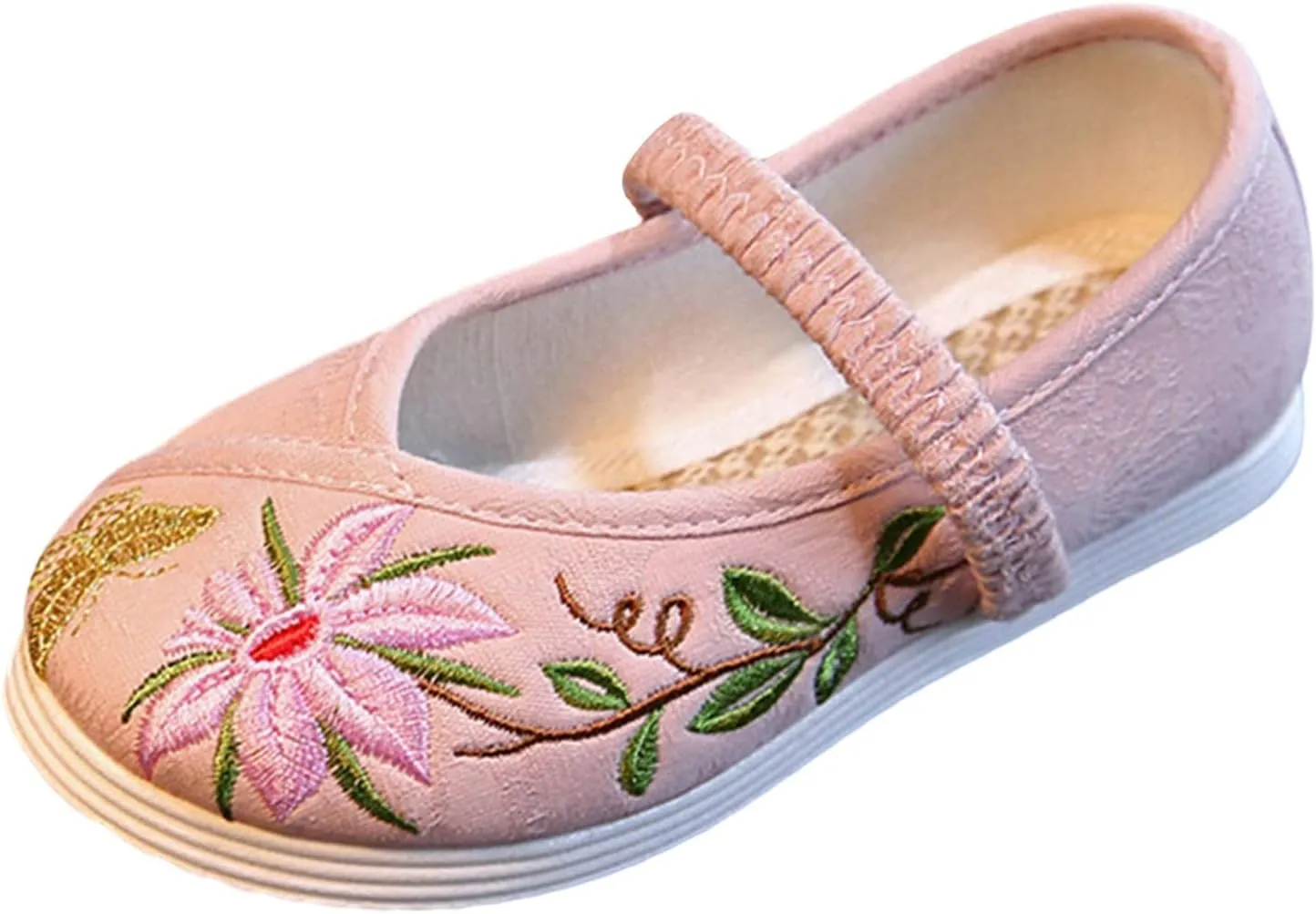 Children's Traditional Embroidered Shoes Hanfu Shoes Toddlers Girls Performance Dance Flat Bottomed Shoes